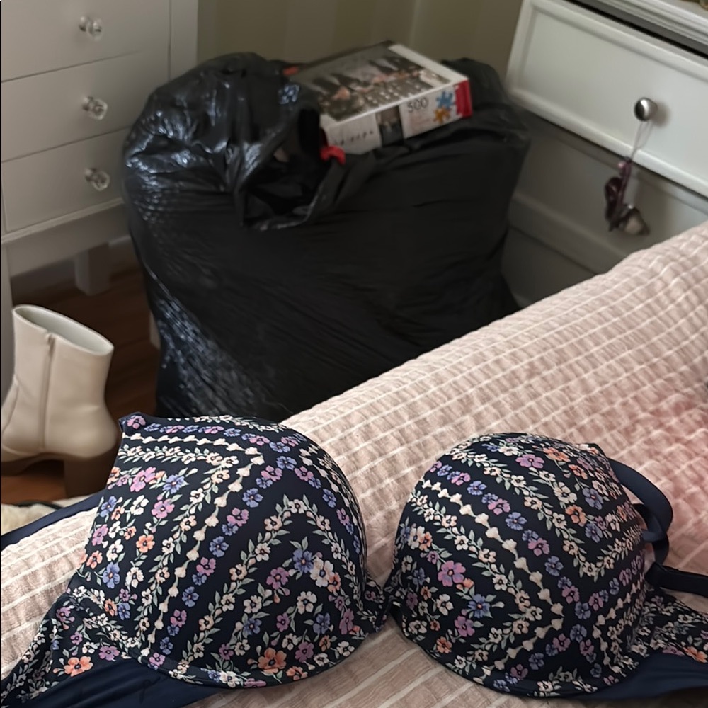 Floral Patterned Bra